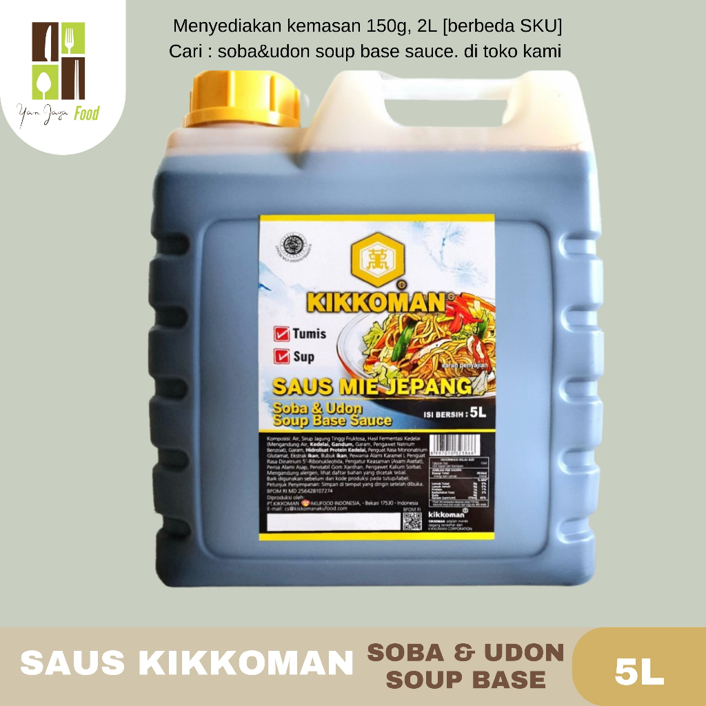 Kikkoman Soba&amp;Udon Soup Base/Saus Mie Jepang 5 Liter