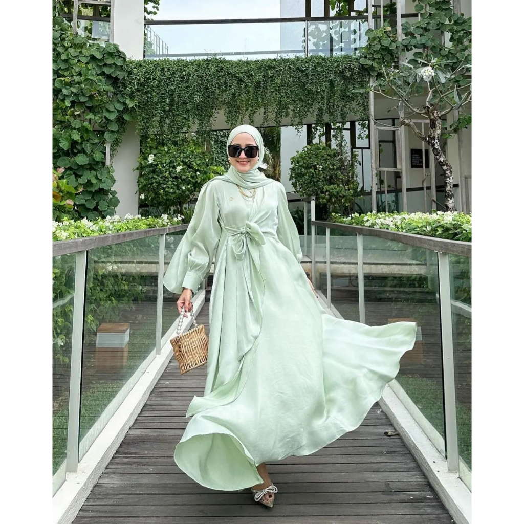 DELVY DRESS GAMIS DRESS WANITA TERBARU 2023 GAMIS WANITA BAHAN SHIMMER MEWAH