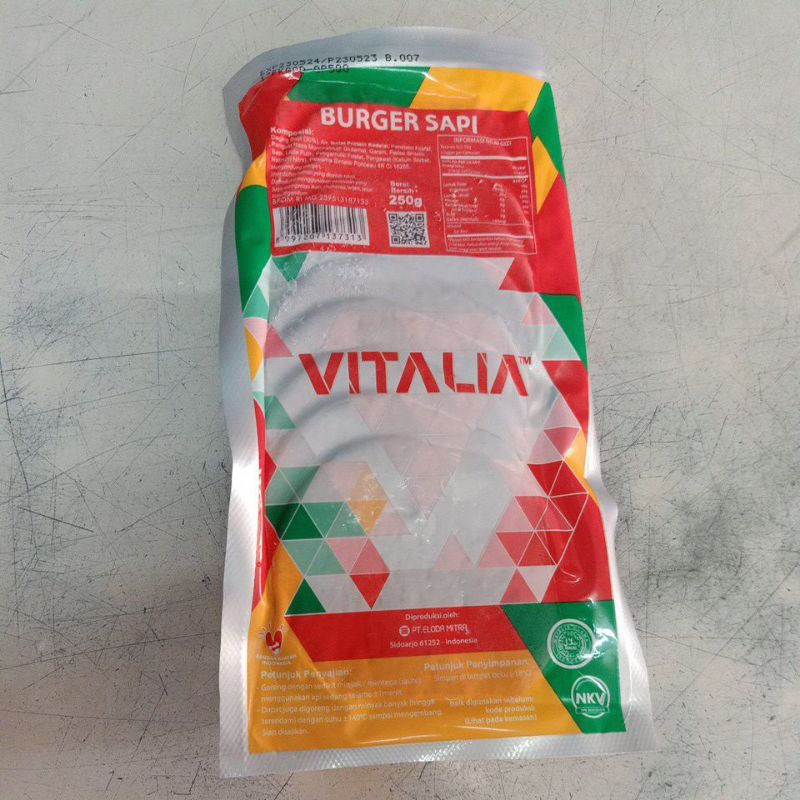 

Vitalia beef burger 250gr isi 10pcs