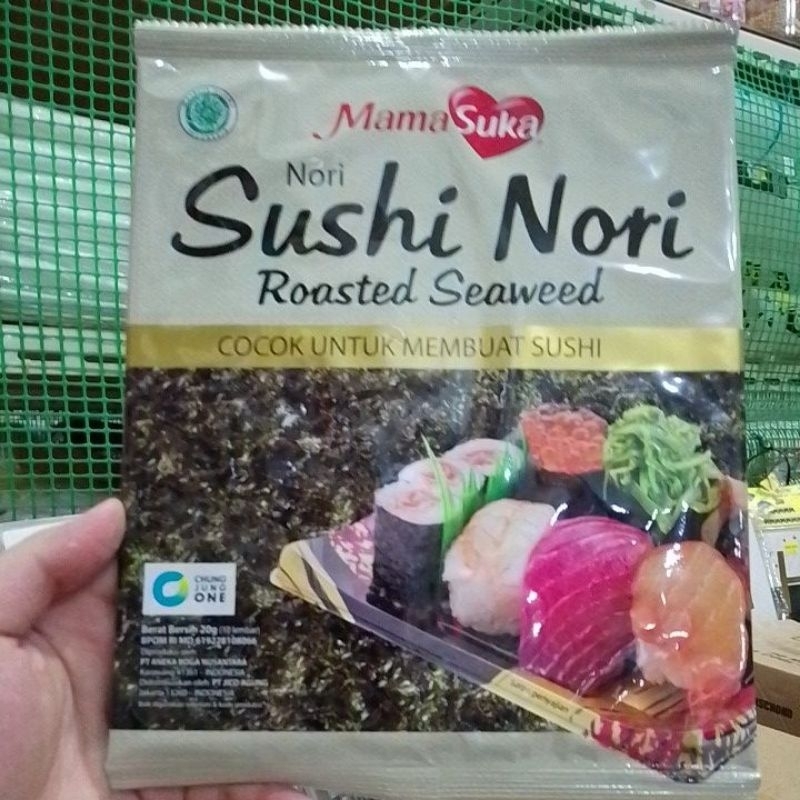 Mamasuka sushi nori roasted seaweed 10 lembar / rumput laut / sushi / nori