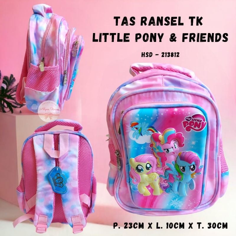 Tas Ransel Sekolah Anak Perempuan + Kotak Pensil ukuran TK Unicorn