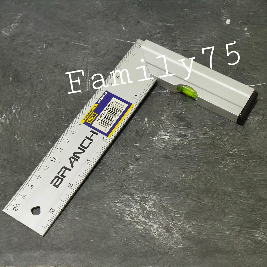 Penggaris siku tukang 20cm Waterpas Alumunium 8 inch 20 cm Waterpass