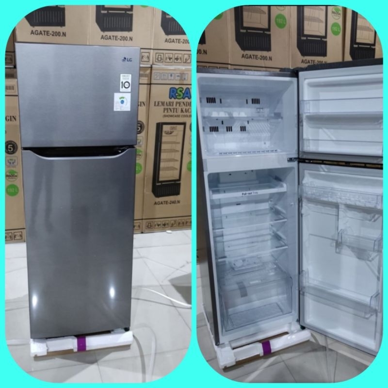 (Khusus Wilayah Kota Palembang) Lemari Es/Kulkas LG 2 Pintu GNB-222 SQIB SMART INVERTER 10 TAHUN GAR