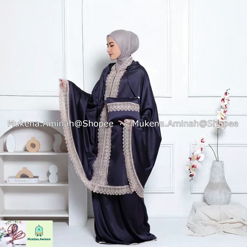 MUKENA DEWASA NATASYA 2IN1 TRAVELING RENDA PREMIUM SUTRA VELVET JUMBO