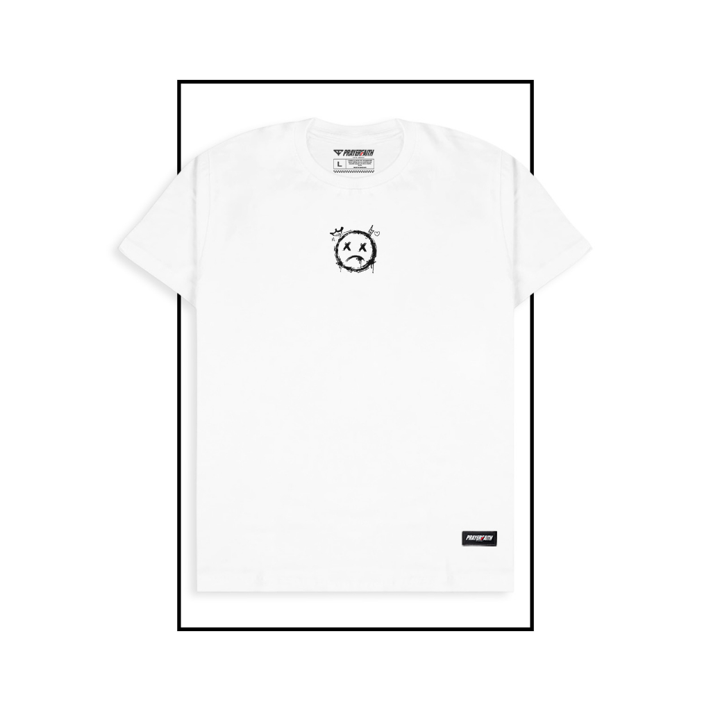 TSHIRT PRIA DIED EMOT WHITE MATT COTTON COMBED