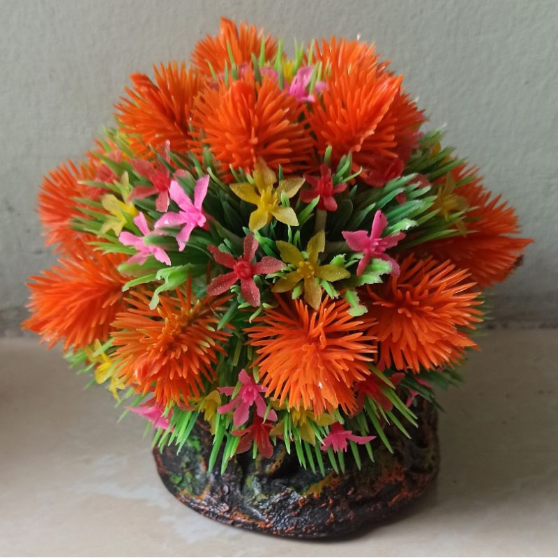 Bonsai Warna Tanaman Hias Plastik Aquarium