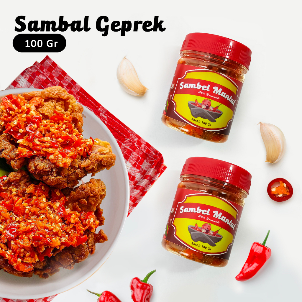 Sambal klotok sambal mantul 100gr homemade non MSG extra pedas tanpa pengawet