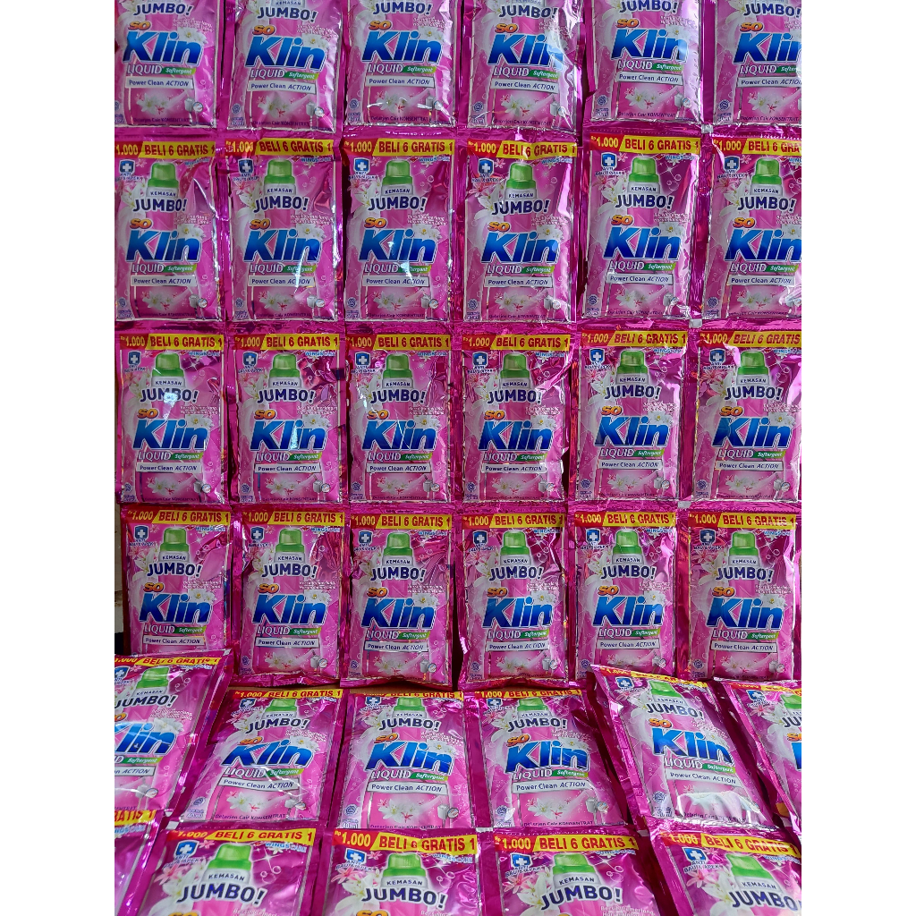 Soklin liquid softergent pink 7 sachet