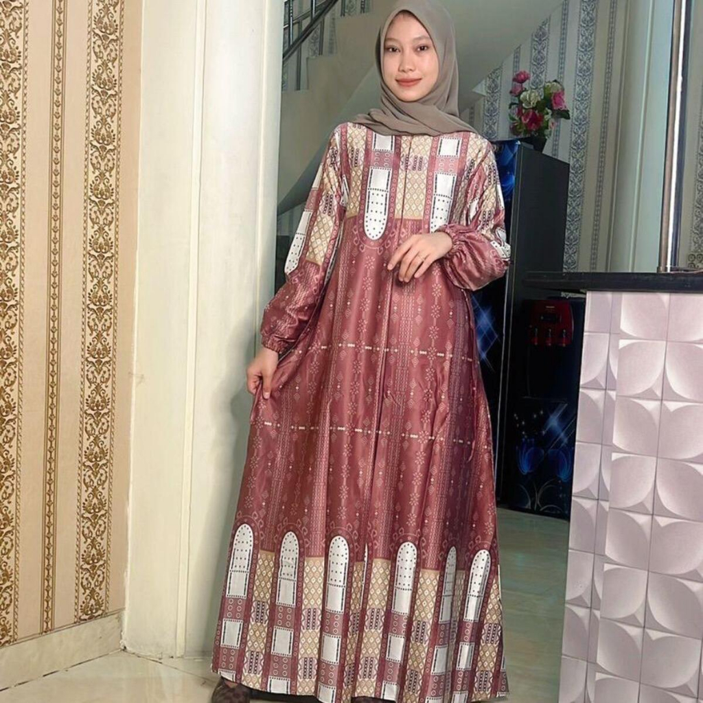 Gamis Naomi Dior Silk / Gamis Maxmara luxury / Gamis mewah terbaru/  Gamis Busi M/L/XL/XXL