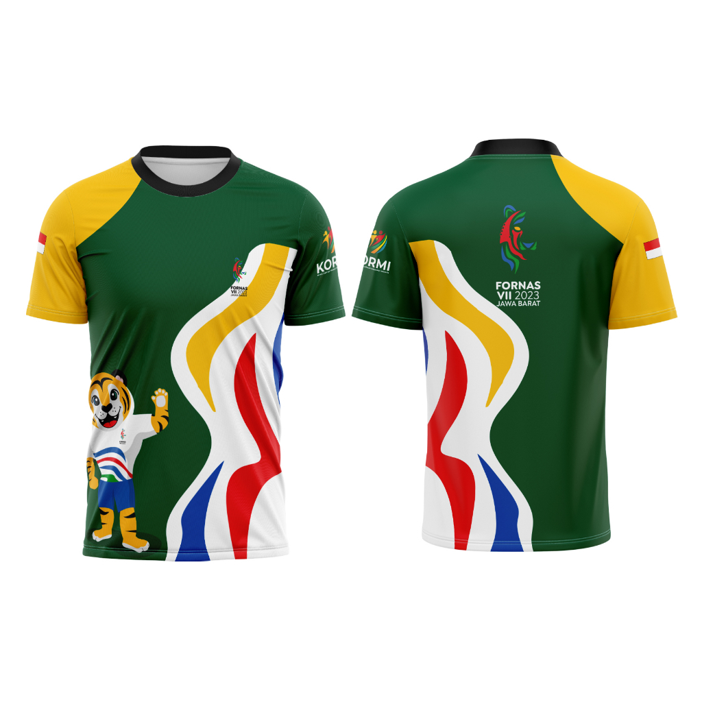 Baju Kaos Pria Dewasa FORNAS VII 2023 JAWA BARAT Terbaru Lengan Pendek Panjang Fullprint Sublime 02