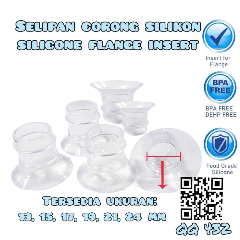 [New Item] Silicone Flange Insert Sisipan corong Selipan Flensa Corong Silikon Pompa Asi Breastpump universal