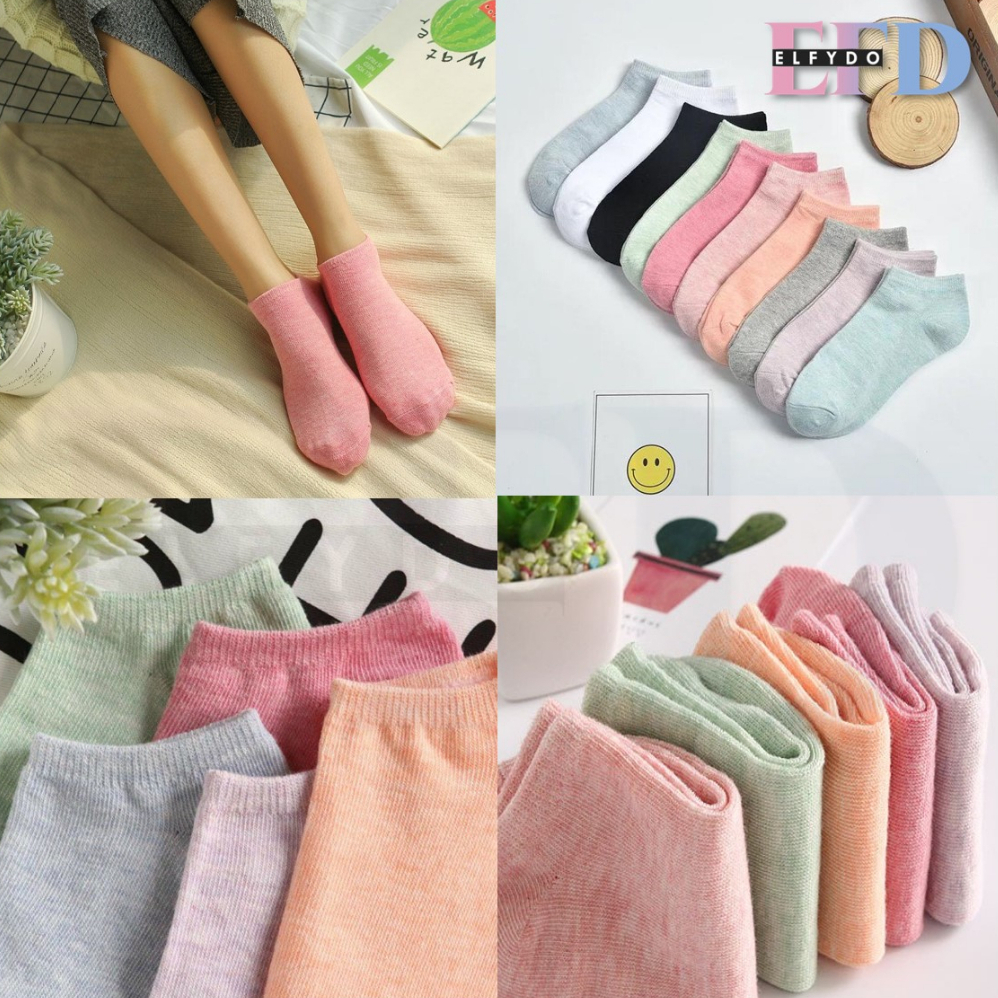 ELFYDO - D060 Kaos Kaki Polos Bahan Spandek Plus Polyester Kaos Kaki