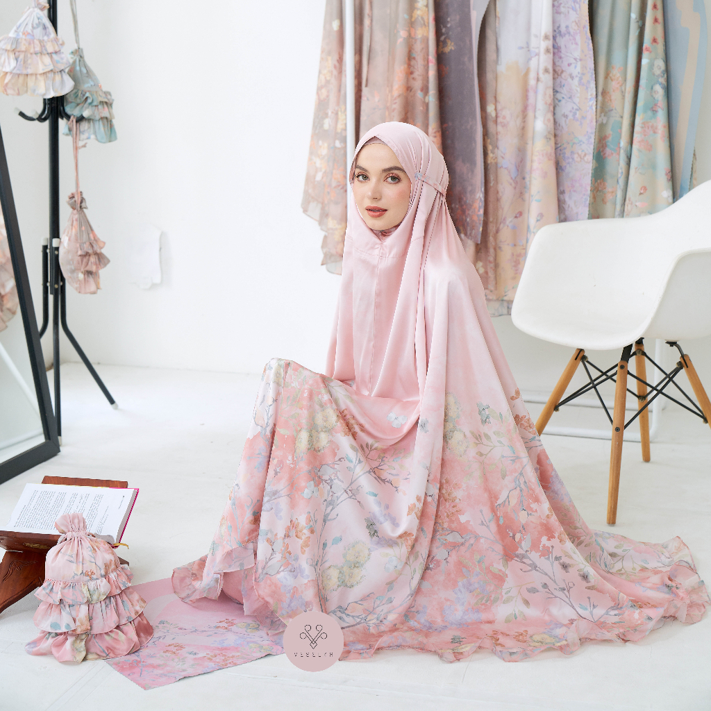 Veselka Mukena Dewasa Hawwa Signature Prayer Set Sajadah Travelling Hampers Seserahan Pernikahan Muk