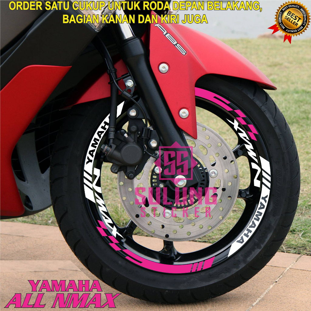 Stiker Cutting Lis Velg Motor Yamaha NMAX All Sticker Pelk