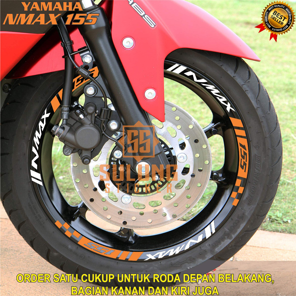 Stiker Cutting Lis Velg Motor Yamaha NMAX 155 Sticker List Pelk