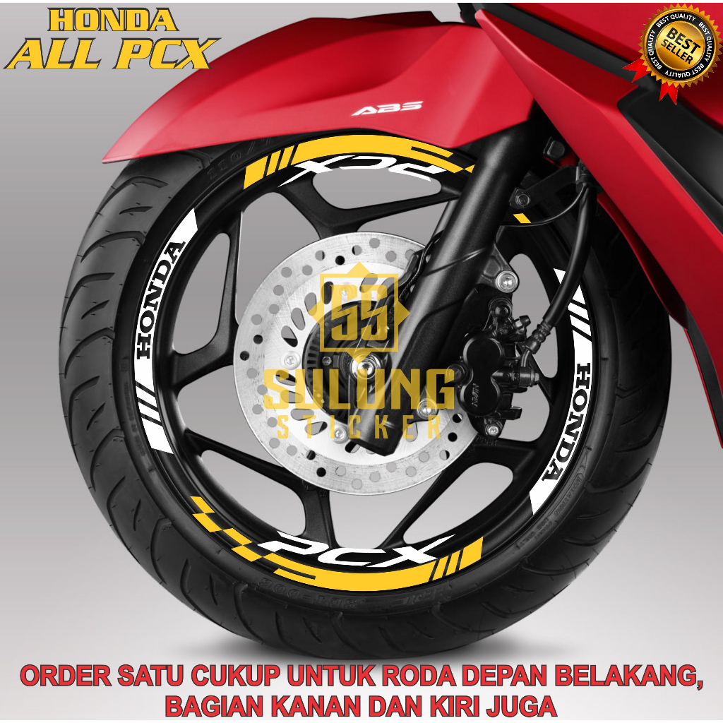 Stiker Lis Velg Motor Honda PCX Cutting Sticker List Pelk