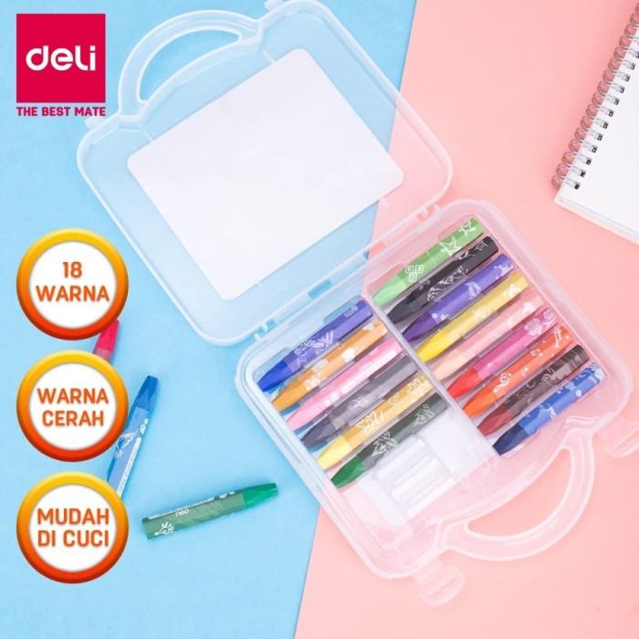 

Deli Oil Pastel Crayon 18 Warna EC20114 Deli Crayon Krayon Anak Sekolah Perlengkapan Stationery ATK Sekolah Alat Menggambar Mewarnai