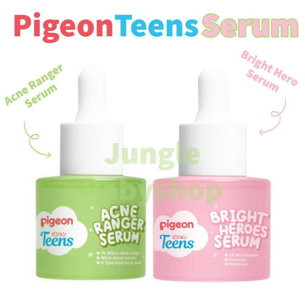 PIGEON TEENS ACNE Ranger Bright Heroes Hydra Squad SERUM 20 ML Perawatan Jerawat Hijau Pencerah Kulit Pink