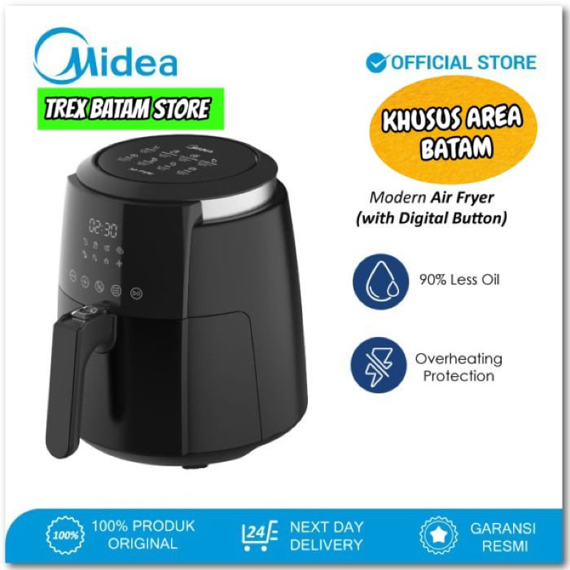 AIR FRYER MIDEA MODERN DIGITAL BUTTON [ BATAM ]
