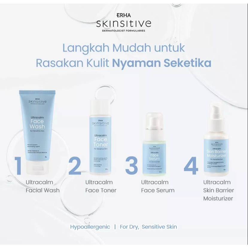 ERHA SKINSITIVE ULTRACALM FACE TONER 100ML - TONER KULIT WAJAH SENSITIF