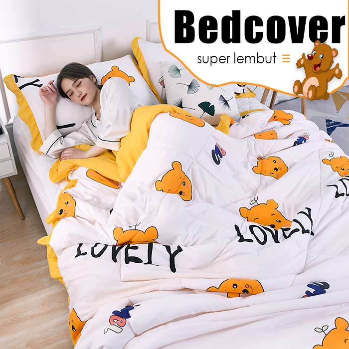 LuxuryParty ND-1 Bed Cover Motif / Bed Cover Ukuran 180x200cm/ Selimut atau Bed Cover King