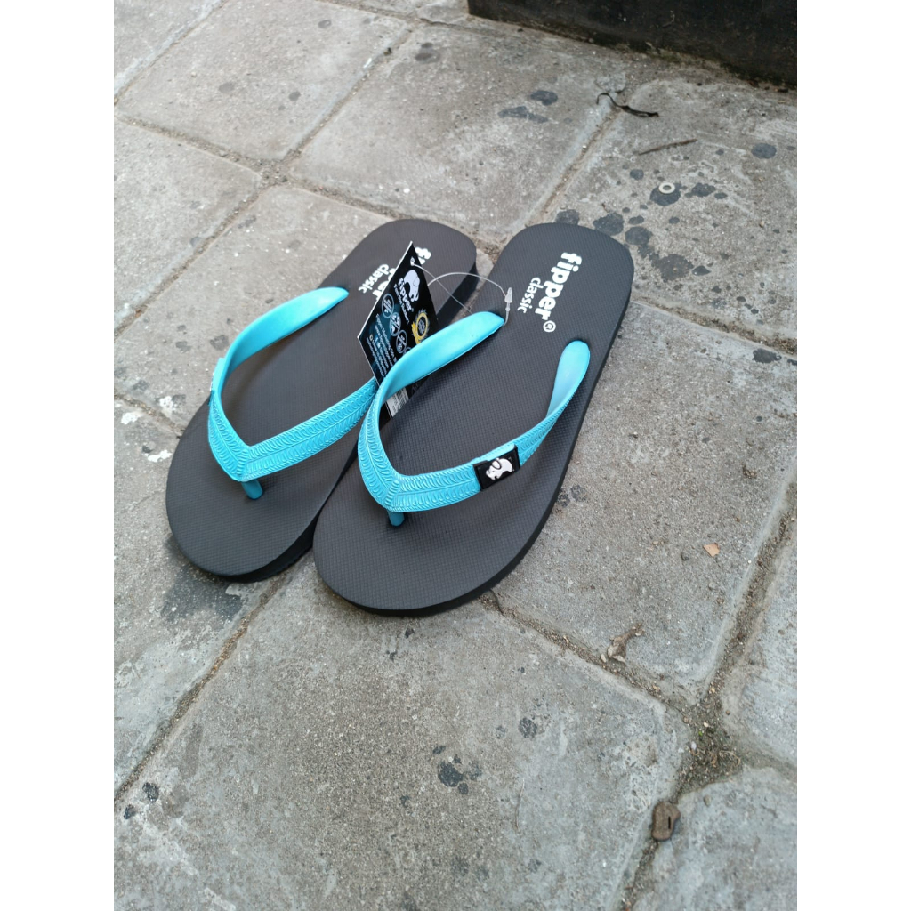 Sandal Fipper Classic Black Blue Sky Original