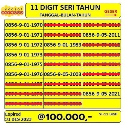 NOMOR CANTIK INDOSAT SERI TAHUN