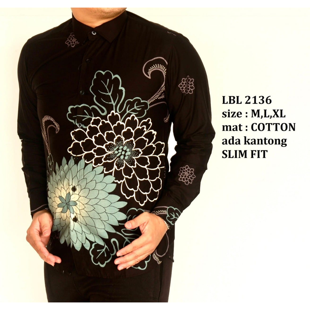 KEMEJA BATIK PRIA SLIM FIT BAJU BATIK PRIA SLIM FIT PREMIUM LBL2136