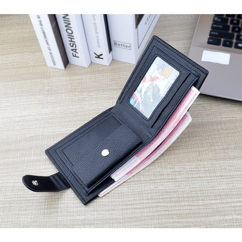 IMPOR DAIQISI 9339-1 DOMPET UANG LIPAT PRIA DENGAN KANCING PENGUNCI TOKYO GHOUL NARUTO