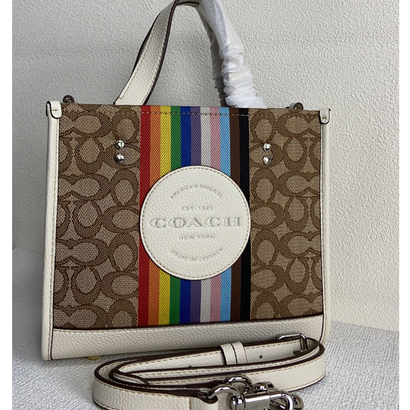 Coach Original CJ576 578 Dempsey22/30 Rainbow Tote Bag Handbag Shoulder Bag Crossbody Bag  ttb 576