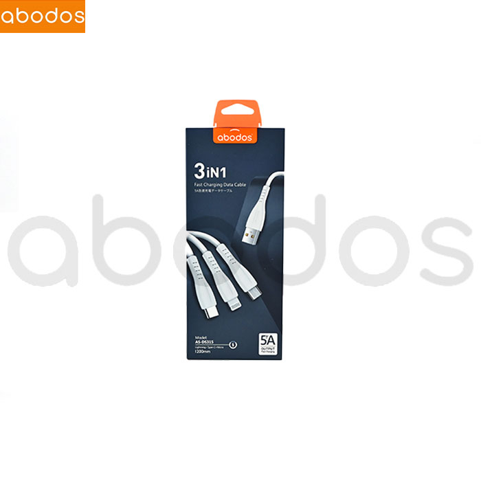 Abodos 3IN1 Kabel Data Micro+Lightning+Type-C 5A