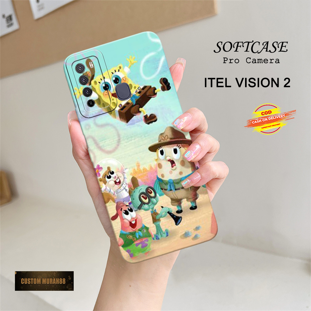 Case Itel Vision 2 Terbaru - Fashion Case Kartun - Casing Hp Itel Vision 2 - Soft Case Hp Itel Visio