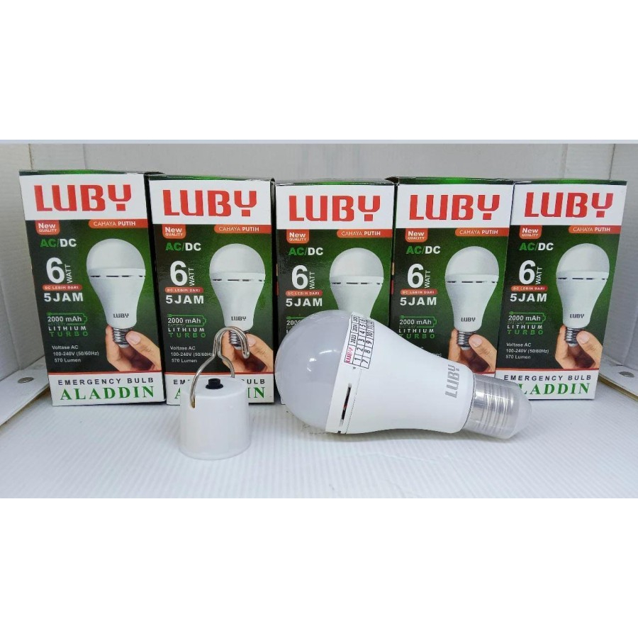 Lampu Emergency LUBY Aladdin Lampu LED Emergency Cahaya Putih 6 watt