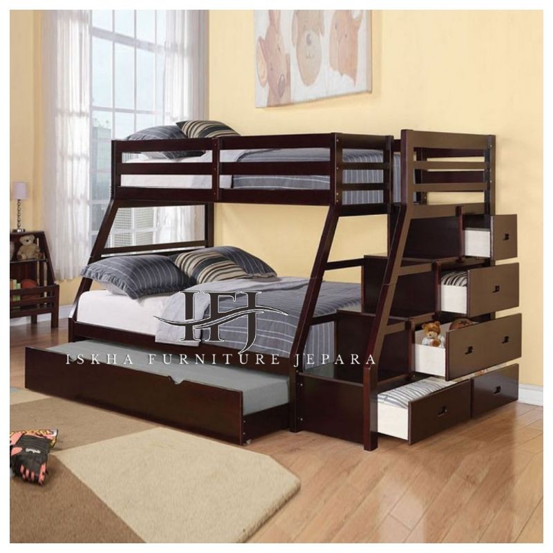 TEMPAT TIDUR ANAK TINGKAT_DIPAN TINGKAT MINIMALIS_DIPAN MINIMALIS JATI