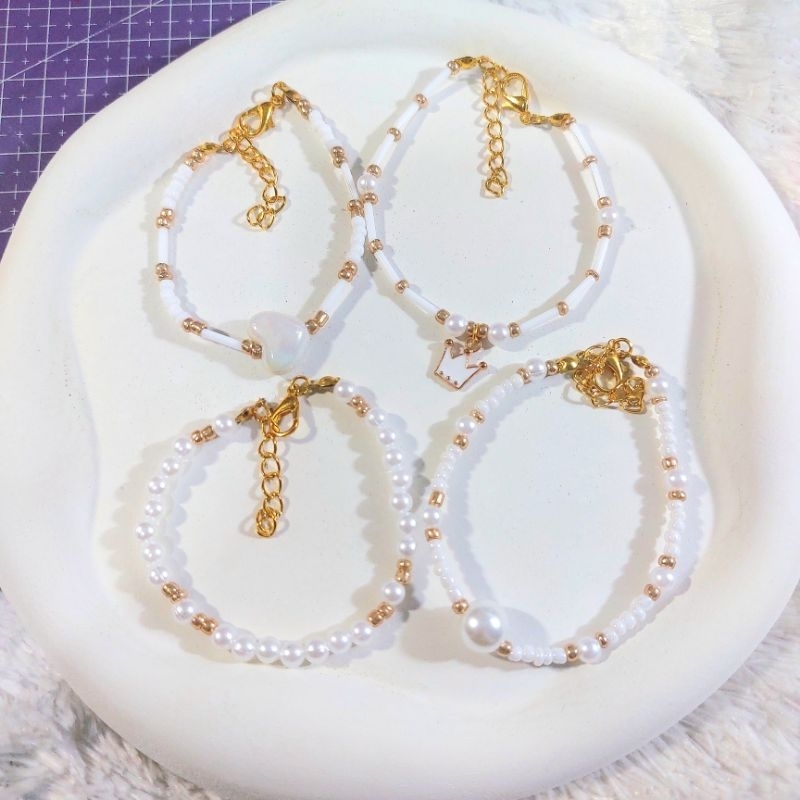 White Gold — gelang manik bracelet beads