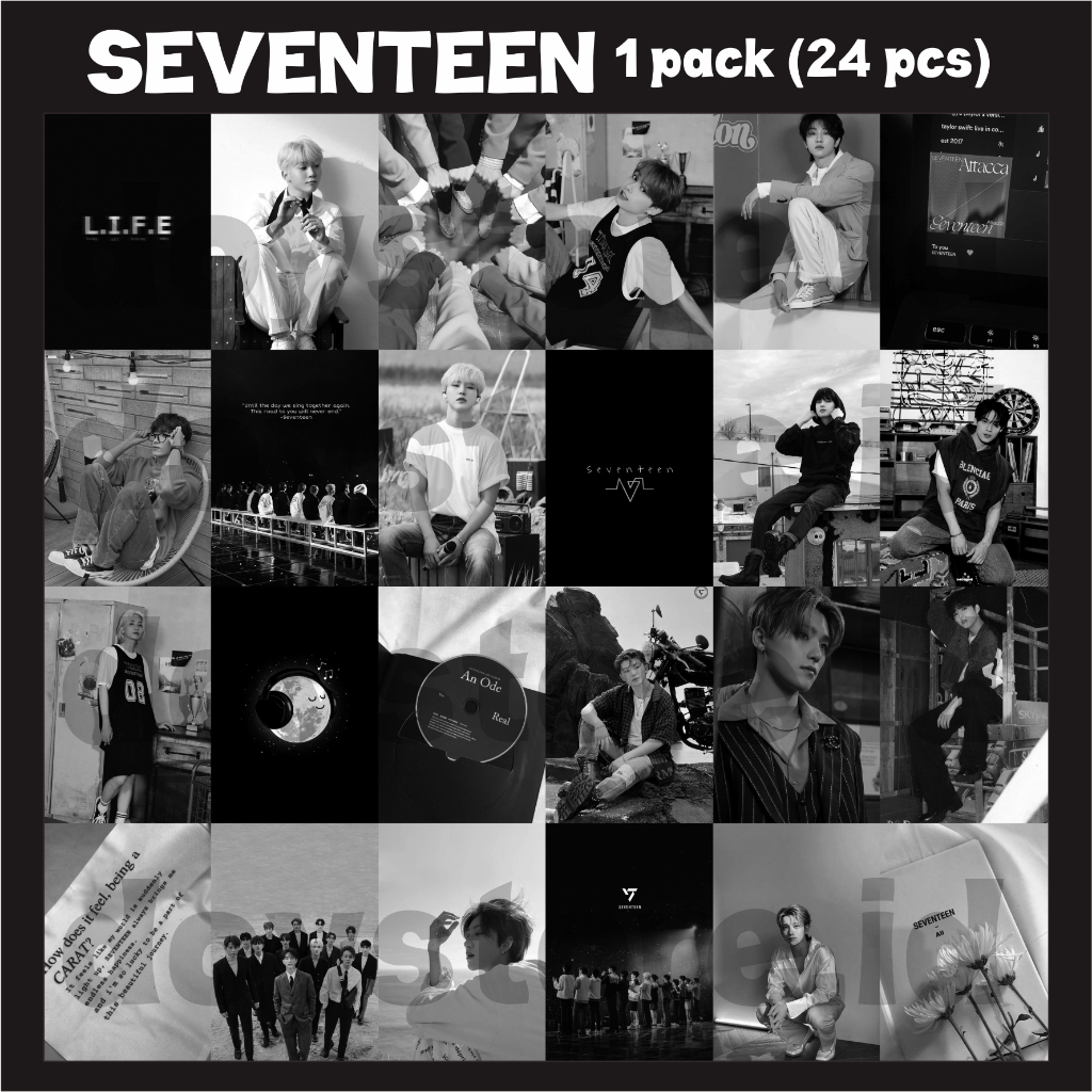 (24/36 pcs) Poster Dinding SEVENTEEN Aesthetic A6 A5 | Wall Poster SEVENTEEN