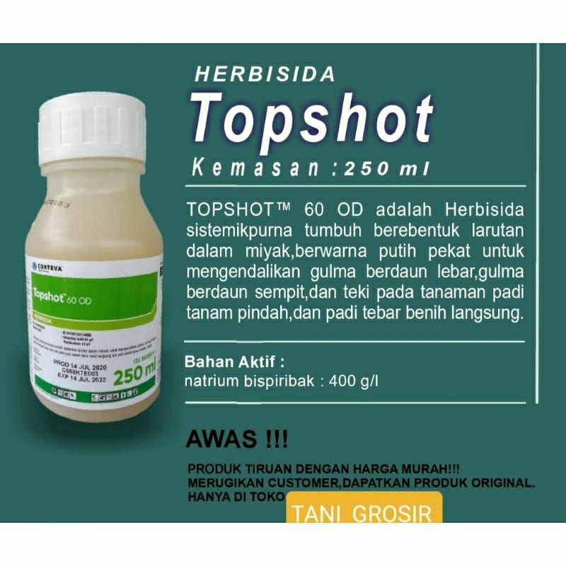 herbisida untuk padi topshot 250ml dari down