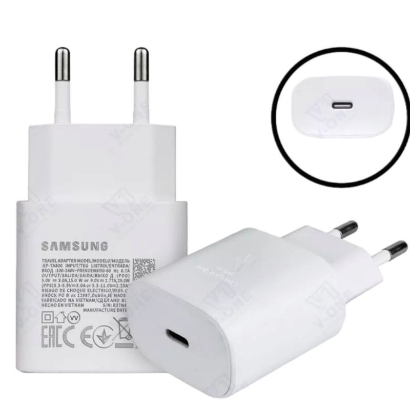 Adaptor Samsung Tipe C Original Fast Charging Tanpa Kabel