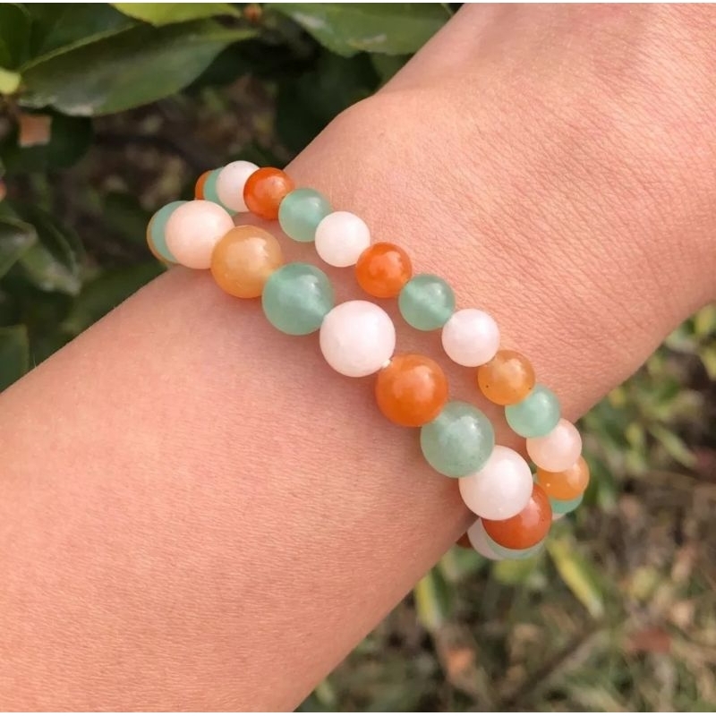 Gelang Batu Natural Aventurin Multicolor Original