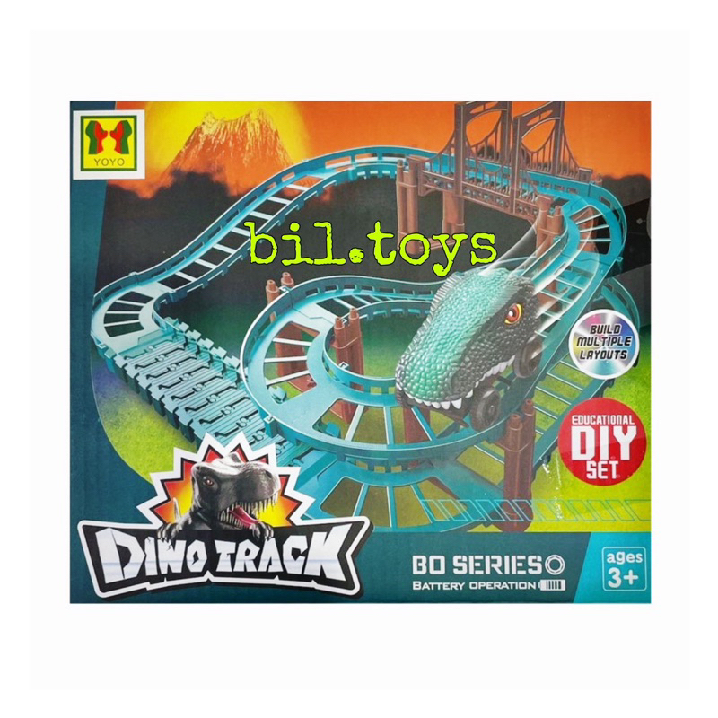 MAINAN ANAK LINTASAN DINOSAURUS DINO TRACK MOBIL LINTASAN DINOSAURUS