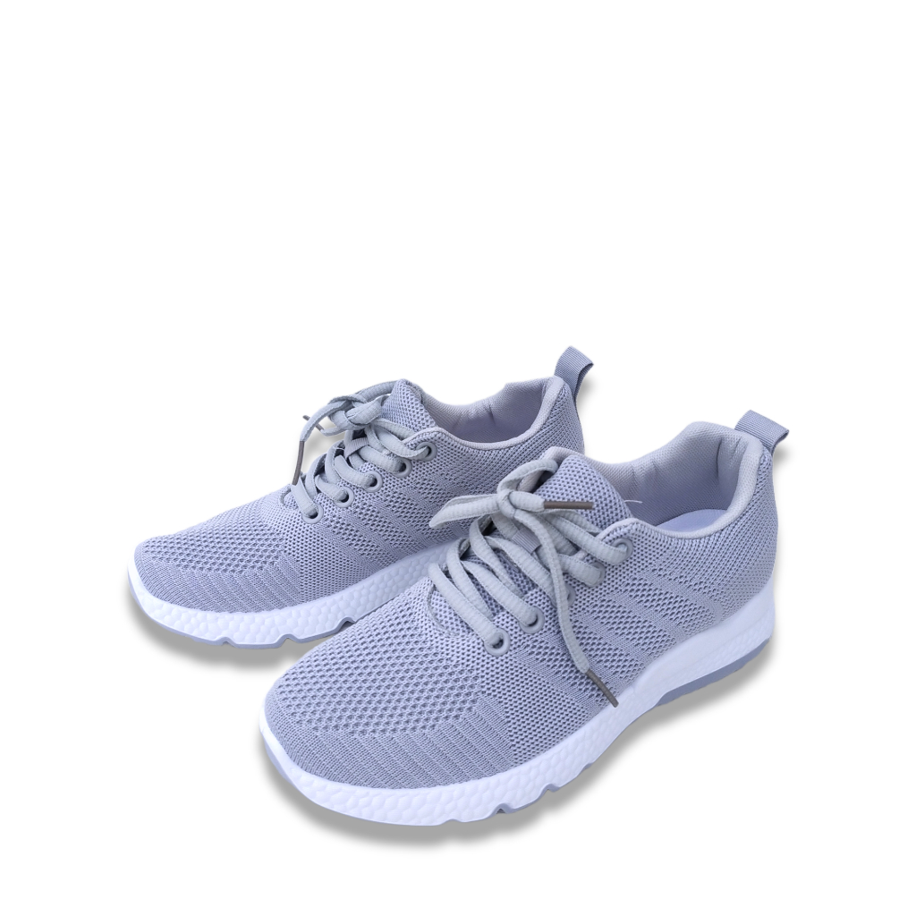 WM-1M003 SEPATU SNEAKERS RUNNING FASHION SPORT CASUAL OLAHRAGA TERBARU STYLE GARIS KOMBINASI FASHION WANITA PRIA BAHAN RAJUT SLIP ON BEST QUALITY REAL PICT