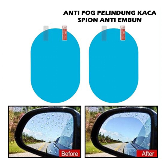 Anti Fog Kaca Film Besar Oval Anti Embun Hujan Pelindung Spion Mobil