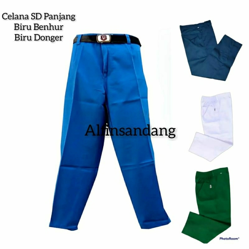 celana sd panjang biru benhur biru dongker