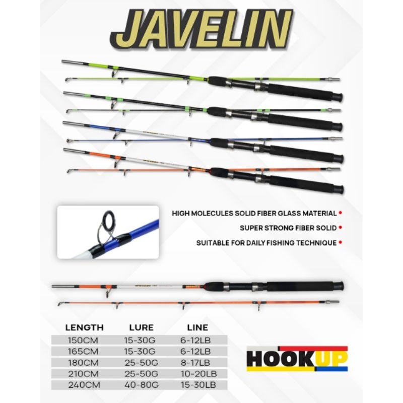 joran Hookup Javelin 150cm - 270cm solid fiber