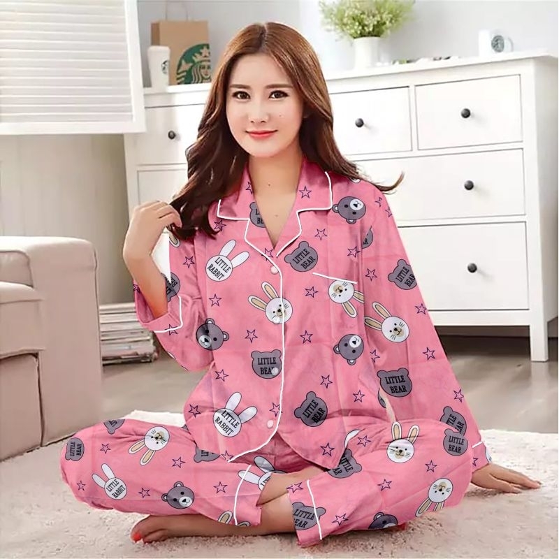 piyama setelan wanita fashion/piyama terbaru/baju tidur/piyama wanita/piyama set