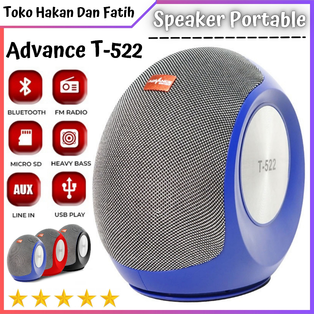 Speaker Bluetooth Mp3 Advance T- 522 FM Radio USB--SPEAKER SUPER BASS