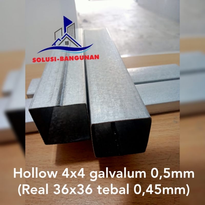 Hollow 4x4 tebal 0,5mm - 4 meter/holo 05/hollow/hollo/partisi dinding/partisi plafon/rangka partisi/