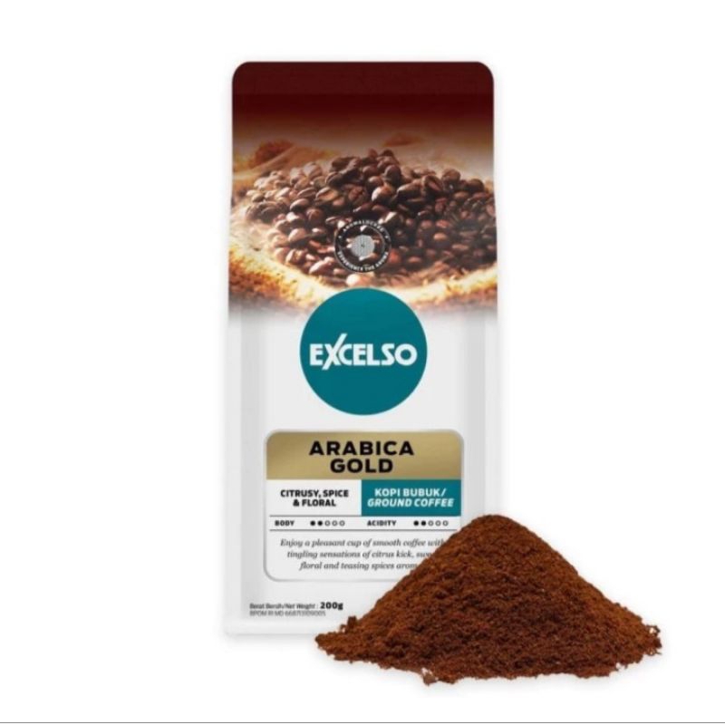 

Excelso Kopi Arabica Gold Bubuk 200gr / Kopi Premium