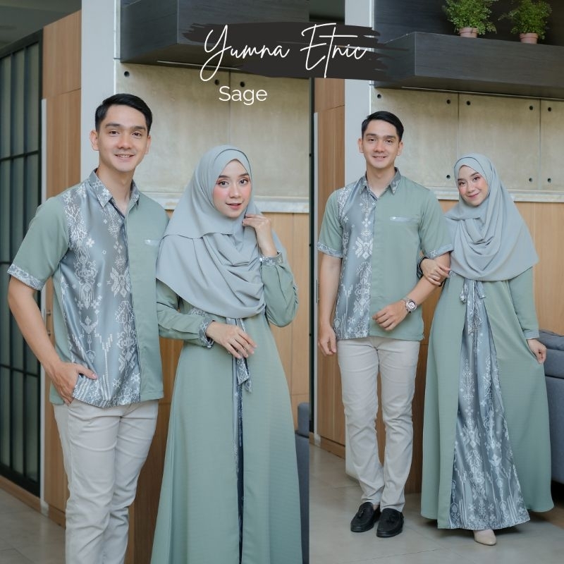 Baju Muslim Couple Yumna Etnic Jumbo