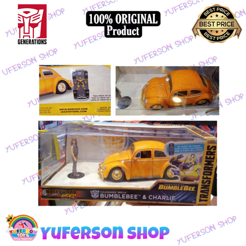 Diecast Jada 1:24 Transformers Volkswagen Beetle Bumblebee & Charlie